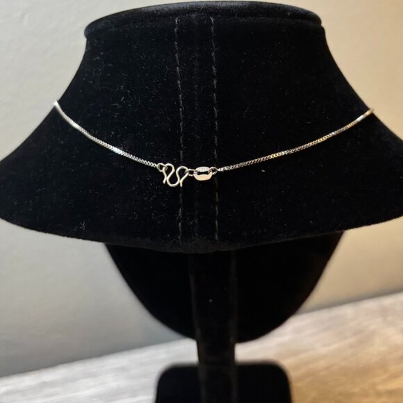 .925 Ailana Laine Blue Heart Sterling Silver Pendant Necklace Chain Crystal - Picture 4 of 8